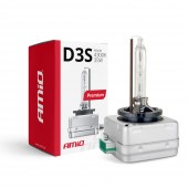 Amio - Λάμπα Xenon D3S 4300K 35W 12V Premium για αντικατάσταση εργοστασιακών και aftermarket xenon με φυσικό φωτισμό και σταθερή απόδοση με ενσωματωμένο igniter - 1 Τεμ. (01978/AM) Ανταλλακτικά Xenon americat.gr