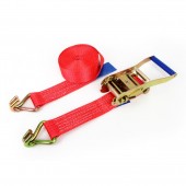 Amio - Ιμάντας Πρόσδεσης Φορτίου Αντοχή 5000kg Μήκος 8m Πλάτος 50mm με καστάνια και διπλό γάντζο για μεγάλες αποστάσεις και ασφαλή μεταφορά φορτίου χωρίς μετακινήσεις - 1 Τεμ. (02020/AM) Ιμάντες Πρόσδεσης americat.gr