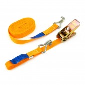 Amio - Ιμάντας Δεσίματος με Καστάνια πλάτους 25mm και μήκους 6m για ασφαλή συγκράτηση φορτίου βάρους έως 500kg με διπλό γάντζο και εύκολη ρύθμιση έντασης - 1 Τεμ. (02029/AM) Ιμάντες Πρόσδεσης americat.gr