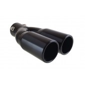 Amio - ΑΚΡΟ ΕΞΑΤΜΙΣΗΣ ΔΙΠΛΗ ΑΠΟΛΗΞΗ ΜΑΥΡΟ 130x215mm Φ35>50mm - 1 τεμ. (02194/AM) Μπούκες Εξάτμισης americat.gr