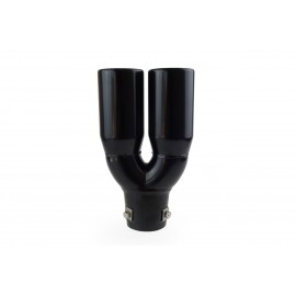 Amio - ΑΚΡΟ ΕΞΑΤΜΙΣΗΣ ΔΙΠΛΗ ΑΠΟΛΗΞΗ ΜΑΥΡΟ 130x215mm Φ35>50mm - 1 τεμ. (02194/AM) Μπούκες Εξάτμισης americat.gr