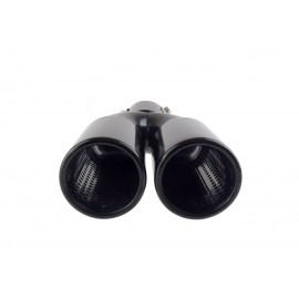 Amio - ΑΚΡΟ ΕΞΑΤΜΙΣΗΣ ΔΙΠΛΗ ΑΠΟΛΗΞΗ ΜΑΥΡΟ 130x215mm Φ35>50mm - 1 τεμ. (02194/AM) Μπούκες Εξάτμισης americat.gr