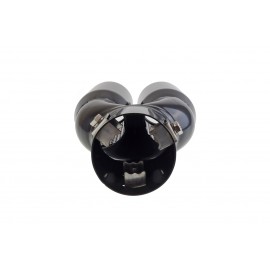 Amio - ΑΚΡΟ ΕΞΑΤΜΙΣΗΣ ΔΙΠΛΗ ΑΠΟΛΗΞΗ ΜΑΥΡΟ 130x215mm Φ35>50mm - 1 τεμ. (02194/AM) Μπούκες Εξάτμισης americat.gr