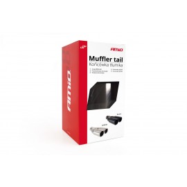 Amio - ΑΚΡΟ ΕΞΑΤΜΙΣΗΣ ΔΙΠΛΗ ΑΠΟΛΗΞΗ ΜΑΥΡΟ 130x215mm Φ35>50mm - 1 τεμ. (02194/AM) Μπούκες Εξάτμισης americat.gr