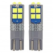 Amio - T10 W5W 12V W2,1x9,5d ΛΕΥΚΟ 10SMDx3030 (ΚΑΡΦΩΤΟ - CAN-BUS) 2ΤΕΜ. (02447/AM) Χωρίς Κάλυκα americat.gr