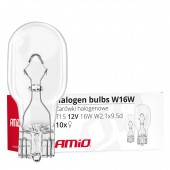 Amio - W16W 12V 16W W2,1x9,5d (ΚΑΡΦΩΤΟ ΑΚΑΛΥΚΟ) ΑΛΟΓΟΝΟΥ - 10ΤΕΜ. (02549/AM) Χωρίς Κάλυκα americat.gr