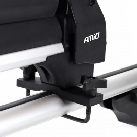 Amio - Βάση Σκι Οροφής SSR-01S από Αλουμίνιο για 4 ζευγάρια Σκι ή 2 σανίδες Snowboard με μήκος 570 mm - 1 ζευγάρι (02590/AM) Μεταφορά Σκι & Canoe Kayak americat.gr