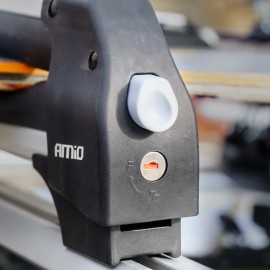 Amio - Βάση Σκι Οροφής SSR-01L από Αλουμίνιο για 6 ζευγάρια Σκι ή 3 σανίδες Snowboard με μήκος 760 mm - 1 Ζευγάρι (02591/AM) Μεταφορά Σκι & Canoe Kayak americat.gr