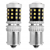 Amio - ΛΑΜΠΑΚΙΑ ΜΟΝΟΠΟΛΙΚΑ LED ΛΕΥΚΑ CAN-BUS P21W BA15S 1156 39xSMD 2016 - 2 TEM. (02799/AM) Με Κάλυκα americat.gr