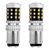 Amio - ΛΑΜΠΑΚΙΑ ΔΙΠΟΛΙΚΑ LED ΛΕΥΚΑ CAN-BUS P21/5w BAY15D 12/24V 39xSMD 2016 - 2 TEM. (02800/AM) Με Κάλυκα americat.gr