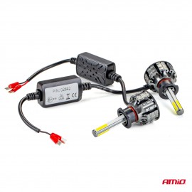 Amio - Λάμπες LED H1 τύπου 4Size Series τάση λειτουργίας 12/24V απόδοσης 38W για Επιβατικά Αυτοκίνητα και Φορτηγά - 2 τεμ. (02842/AM) Λάμπες americat.gr