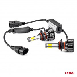 Amio – LED HB3 9005 COB 12/24V 38W 6500K 3800lm Σειρά COB για Ισχυρό Λευκό Φωτισμό & Καθαρή Ορατότητα – 2 Τεμ. (02846/AM) Λάμπες americat.gr