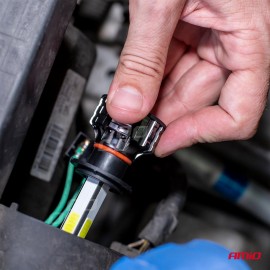 Amio - Λάμπες LED HB4 9006 τύπου 4Size Series τάση λειτουργίας 12/24V απόδοσης 38W για Επιβατικά Αυτοκίνητα και Φορτηγά - 2 τεμ. (02847/AM) Λάμπες americat.gr