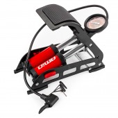 Amio - ΤΡΟΜΠΑ ΑΕΡΟΣ ΠΟΔΗΛΑΤΟΥ ΠΟΔΙΟΥ ΔΙΠΛΟ ΠΙΣΤΟΝΙ 2x45mm ΜΕΤΑΛΛΙΚΗ 160PSI ΜΕ ΜΑΝΟΜΕΤΡΟ PU07 - 1 τεμ. (02894/AM) Τρόμπες Αέρα americat.gr