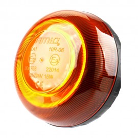 Amio - ΦΑΡΟΣ LED MINI 12/24V 18SMD ΒΙΔΩΤΟΣ ΠΟΡΤΟΚΑΛΙ 91x86mm - 1 TEM. (02923/AM) Φάροι LED americat.gr