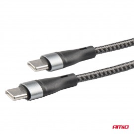Amio - ΚΑΛΩΔΙΟ ΦΟΡΤΙΣΗΣ ΚΑΙ ΣΥΓΧΡΟΝΙΣΜΟΥ USB TYPE C 100cm 3.0A UC-16 - 1 ΤΕΜ. (02928/AM) Καλώδια americat.gr