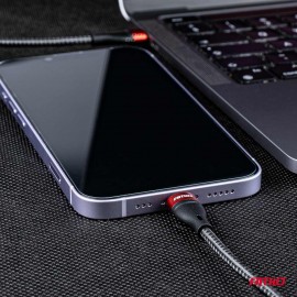 Amio - ΚΑΛΩΔΙΟ ΦΟΡΤΙΣΗΣ ΚΑΙ ΣΥΓΧΡΟΝΙΣΜΟΥ USB TYPE C ΣΕ APPLE LIGHTNING 100cm 2.4A UC-17 - 1 ΤΕΜ. (02929/AM) Καλώδια americat.gr