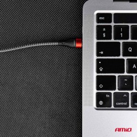 Amio - ΚΑΛΩΔΙΟ ΦΟΡΤΙΣΗΣ ΚΑΙ ΣΥΓΧΡΟΝΙΣΜΟΥ USB TYPE C ΣΕ APPLE LIGHTNING 100cm 2.4A UC-17 - 1 ΤΕΜ. (02929/AM) Καλώδια americat.gr