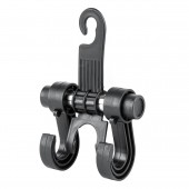 Amio - ΚΡΕΜΑΣΤΡΑ ΠΡΟΣΚΕΦΑΛΟΥ ΚΑΘΙΣΜΑΤΟΣ ΜΕ 2 ΓΑΝΤΖΟΥΣ (ΜΑΥΡΟ/ PP ΠΛΑΣΤΙΚΟ) - 1 ΤΕΜ. (02958/AM) Κρεμάστρες americat.gr