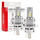Amio - ΛΑΜΠΕΣ LED H4 10-16V 72W 6.500K 7920lm CANBUS (ΑΝΕΜΙΣΤΗΡΑΚΙ) X2 SERIES - 2ΤΕΜ. (02972/AM) Λάμπες americat.gr