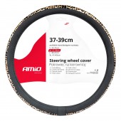 Amio - ΚΑΛΥΜΜΑ ΤΙΜΟΝΙΟΥ 37-39cm SWC-43-M ΜΑΥΡΟ/ΛΕΟΠΑΡ (LEOPARD) - 1 ΤΕΜ. (02984/AM) Διάμετρος 37-39 cm americat.gr