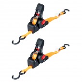 Amio - ΙΜΑΝΤΕΣ ΔΕΣΙΜΑΤΟΣ ΜΕ ΚΑΣΤΑΝΙΑ ΚΑΙ ΔΙΠΛΟ ΓΑΝΤΖΟ ΜΕ ΑΥΤΟΜΑΤΗ ΕΠΙΣΤΡΟΦΗ (1.8x200cm) ΠΟΡΤΟΚΑΛΙ 100/200kg S-Type - 2 Τεμ. (03323/AM) Ιμάντες Πρόσδεσης americat.gr