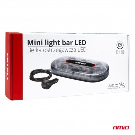 Amio - ΦΑΡΟΣ/ΜΠΑΡΑ MINI 12/24V 48SMD LED ΠΟΡΤΟΚΑΛΙ ΜΕ ΦΙΣ ΑΝΑΠΤΗΡΑ & ΜΑΓΝΗΤΙΚΗ ΒΑΣΗ 328x186x50mm - 1 ΤΕΜ. (03336/AM) Φάροι LED americat.gr