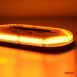 Amio - ΦΑΡΟΣ/ΜΠΑΡΑ MINI 12/24V 48SMD LED ΠΟΡΤΟΚΑΛΙ ΜΕ ΦΙΣ ΑΝΑΠΤΗΡΑ & ΜΑΓΝΗΤΙΚΗ ΒΑΣΗ 328x186x50mm - 1 ΤΕΜ. (03336/AM) Φάροι LED americat.gr