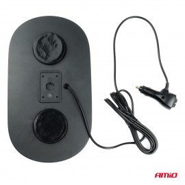 Amio - ΦΑΡΟΣ/ΜΠΑΡΑ MINI 12/24V 48SMD LED ΠΟΡΤΟΚΑΛΙ ΜΕ ΦΙΣ ΑΝΑΠΤΗΡΑ & ΜΑΓΝΗΤΙΚΗ ΒΑΣΗ 328x186x50mm - 1 ΤΕΜ. (03336/AM) Φάροι LED americat.gr