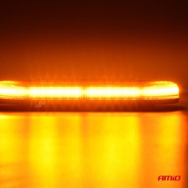 Amio - ΦΑΡΟΣ/ΜΠΑΡΑ MINI 12/24V 48SMD LED ΠΟΡΤΟΚΑΛΙ ΜΕ ΦΙΣ ΑΝΑΠΤΗΡΑ & ΜΑΓΝΗΤΙΚΗ ΒΑΣΗ 328x186x50mm - 1 ΤΕΜ. (03336/AM) Φάροι LED americat.gr