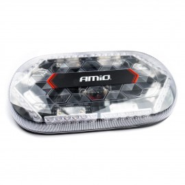 Amio - ΦΑΡΟΣ/ΜΠΑΡΑ MINI 12/24V 48SMD LED ΠΟΡΤΟΚΑΛΙ ΜΕ ΦΙΣ ΑΝΑΠΤΗΡΑ & ΜΑΓΝΗΤΙΚΗ ΒΑΣΗ 328x186x50mm - 1 ΤΕΜ. (03336/AM) Φάροι LED americat.gr