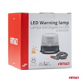 Amio - ΦΑΡΟΣ DIAMONT W25M ΜΕ ΛΕΥΚΟ ΚΑΠΑΚΙ 12/24V 24xSMD LED ΠΟΡΤΟΚΑΛΙ ΜΑΓΝΗΤΙΚΟΣ ΦΙΣ ΑΝΑΠΤΗΡΑ 131x126mm - 1 ΤΕΜ. (03340/AM) Φάροι LED americat.gr