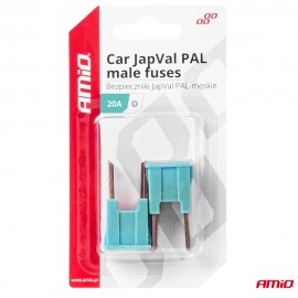 Amio - ΑΣΦΑΛΕΙΕΣ JapVal PAL O ΑΡΣΕΝΙΚΕΣ 20A ΣΕ ΓΑΛΑΖΙΟ ΧΡΩΜΑ - 2 Τεμ. (03396/AM) Ασφάλειες americat.gr