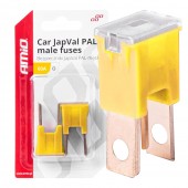 Amio - ΑΣΦΑΛΕΙΕΣ JapVal PAL O ΑΡΣΕΝΙΚΕΣ 60A ΣΕ KΙΤΡΙΝΟ ΧΡΩΜΑ - 2 Τεμ. (03400/AM) Ασφάλειες americat.gr