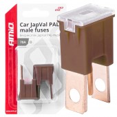Amio - ΑΣΦΑΛΕΙΕΣ JapVal PAL O ΑΡΣΕΝΙΚΕΣ 70A ΣΕ ΚΑΦΕ ΧΡΩΜΑ - 2 Τεμ. (03401/AM) Ασφάλειες americat.gr