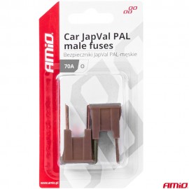 Amio - ΑΣΦΑΛΕΙΕΣ JapVal PAL O ΑΡΣΕΝΙΚΕΣ 70A ΣΕ ΚΑΦΕ ΧΡΩΜΑ - 2 Τεμ. (03401/AM) Ασφάλειες americat.gr