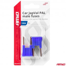 Amio - ΑΣΦΑΛΕΙΕΣ JapVal PAL O ΑΡΣΕΝΙΚΕΣ 100A ΣΕ ΜΠΛΕ ΧΡΩΜΑ - 2 Τεμ. (03403/AM) Ασφάλειες americat.gr