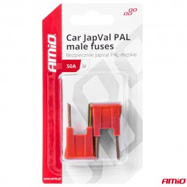 Amio - ΑΣΦΑΛΕΙΕΣ JapVal PAL U ΑΡΣΕΝΙΚΕΣ 50A ΣΕ ΚΟΚΚΙΝΟ ΧΡΩΜΑ - 2 Τεμ. (03408/AM) Ασφάλειες americat.gr