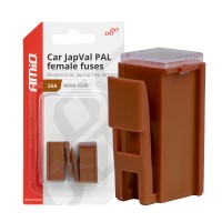 Amio - ΑΣΦΑΛΕΙΕΣ JapVal PAL ΘΗΛΥΚΕΣ 25A ΣΕ ΚΑΦΕ ΧΡΩΜΑ - 2 Τεμ. (03412/AM) Ασφάλειες americat.gr