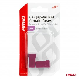 Amio - ΑΣΦΑΛΕΙΕΣ JapVal PAL ΜΙΝΙ 14mm ΘΗΛΥΚΕΣ 30A ΣΕ ΜΩΒ ΧΡΩΜΑ - 2 Τεμ. (03437/AM) Ασφάλειες americat.gr