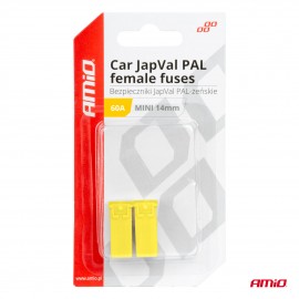 Amio - ΑΣΦΑΛΕΙΕΣ JapVal PAL ΜΙΝΙ 14mm ΘΗΛΥΚΕΣ 60A ΣΕ ΚΙΤΡΙΝΟ ΧΡΩΜΑ - 2 Τεμ. (03440/AM) Ασφάλειες americat.gr