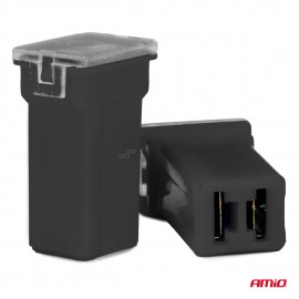 Amio - ΑΣΦΑΛΕΙΕΣ JapVal PAL ΜΙΝΙ 17mm ΘΗΛΥΚΕΣ 80A ΣΕ ΜΑΥΡΟ ΧΡΩΜΑ - 2 Τεμ. (03449/AM) Ασφάλειες americat.gr