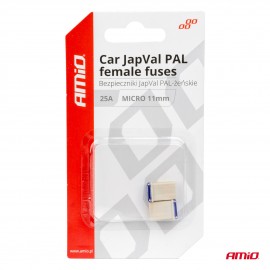 Amio - ΑΣΦΑΛΕΙΕΣ JapVal PAL ΜICRO 11mm ΘΗΛΥΚΕΣ 25A ΣΕ ΛΕΥΚΟ ΧΡΩΜΑ - 2 Τεμ. (03459/AM) Ασφάλειες americat.gr