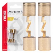Amio - ΑΣΦΑΛΕΙΕΣ ΓΥΑΛΙΝΕΣ AGU AGU 50A 38x10,3mm - 2 ΤΕΜ. (03486/AM) Ασφάλειες americat.gr
