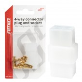 Amio - ΦΙΣΑ ΣΥΝΔΕΣΗΣ ΚΑΛΩΔΙΩΝ 4 ΥΠΟΔΟΧΩΝ ΜΕ ΠΛΑΣΤΙΚΟ ΚΟΥΜΠΩΜΑ - 1 σετ. (03514/AM) Ειδη Συνεργείου americat.gr