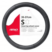 Amio - ΚΑΛΥΜΜΑ ΤΙΜΟΝΙΟΥ ΔΕΡΜΑTINO 35-37CM SWC-48-S ΣΕ ΜΑΥΡΟ ΧΡΩΜΑ ΜΕ ΜΑΥΡΕΣ ΡΑΦΕΣ - 1 ΤΕΜ. (03545/AM) Διαμετρος 35-37 cm americat.gr