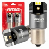 Amio - ΛΑΜΠΕΣ LED CAN-BUS P21W BA15S 12/24V 6.000K 4xSMD ΛΕΥΚΟ PRO SERIES - 2 ΤΕΜ. (03583/AM) Λάμπες americat.gr