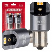 Amio - ΛΑΜΠΕΣ LED CAN-BUS PΥ21W BAU15S 12/24V 6.000K 4xSMD ΠΟΡΤΟΚΑΛΙ PRO SERIES - 2 ΤΕΜ. (03584/AM) Λάμπες americat.gr