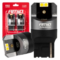 Amio - ΛΑΜΠΕΣ WY21W 12/24V 6.000K 4SMD LED CAN-BUS ΚΙΤΡΙΝΟ PRO SERIES - 2 ΤΕΜ. (03590/AM) Λάμπες americat.gr