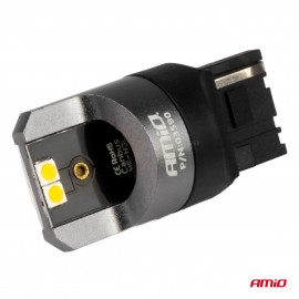 Amio - ΛΑΜΠΕΣ WY21W 12/24V 6.000K 4SMD LED CAN-BUS ΚΙΤΡΙΝΟ PRO SERIES - 2 ΤΕΜ. (03590/AM) Λάμπες americat.gr